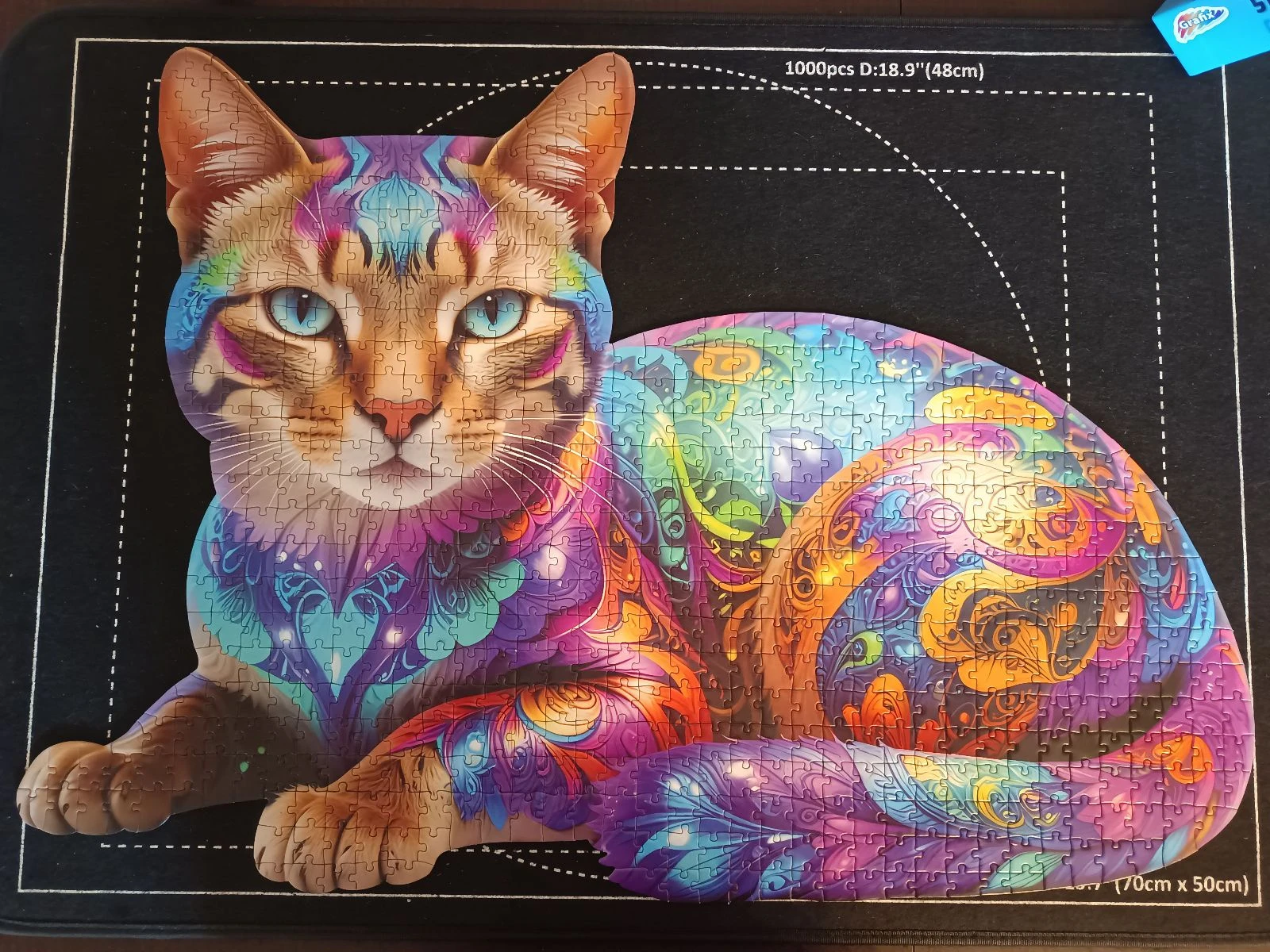 Puzzle GRAFIX 632 pièces - chat multicolore  – photo 2